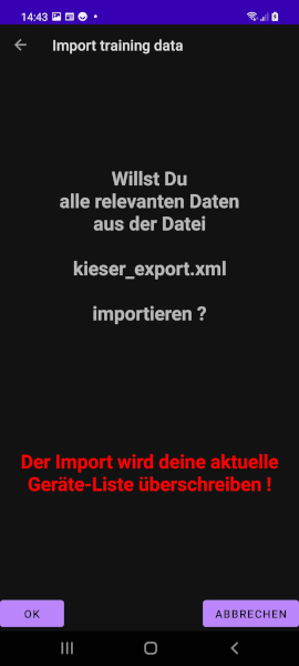Import der Trainingsdaten